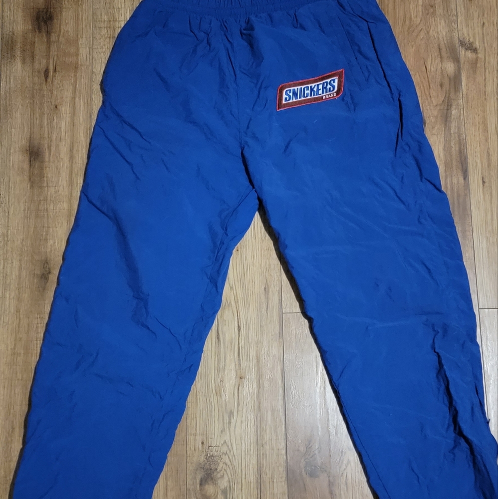 Vintage World Cup Snickers Blue Pants Men's Large 90s Sweatpants Joggers